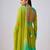 Lime green embroidered georgette anarkali