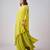 Lime green embroidered georgette sharara