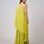 Lime green embroidered georgette sharara