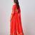 Red printed georgette anarkali