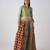 Green printed silk sharara