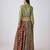Green printed silk sharara