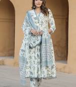  Women's Rayon Blend Floral Straight Printed Kurta Pant With Dupatta | kurta sets for woman