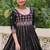 Black roman multi thread embroidered work traditional anarkali gown
