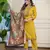Mustard Yellow Embroidered Kurta Set