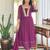 Women beautiful georgette fabric angrakha kurta, pant and dupatta set