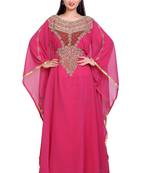 Glamorous Pink Designer Stitched Kaftan with Stone & Sequin Handwork Embroidered
