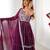 Dark Plum Color Thread With Sequence Work Faux Georgette Top Lehenga Set