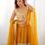 Yellow Color Thread With Sequence Work Faux Georgette Top Lehenga Set