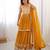 Yellow Color Thread With Sequence Work Faux Georgette Top Lehenga Set