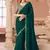 Green georgette embroidered party wear saree