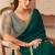 Green georgette embroidered party wear saree