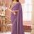 Lavender georgette embroidered party wear saree