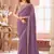 Lavender georgette embroidered party wear saree