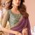 Onion pink georgette embroidered party wear saree