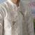 White embroidered chanderi silk kurta pajama