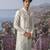 White embroidered chanderi silk kurta pajama