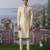 Off white embroidered chanderi silk kurta pajama