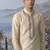 Off white embroidered chanderi silk kurta pajama