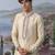 Off white embroidered chanderi silk kurta pajama