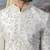 White embroidered chanderi silk sherwani