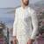 White embroidered chanderi silk sherwani