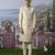 White embroidered chanderi silk sherwani