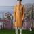 Orange embroidered chanderi silk kurta pajama
