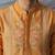 Orange embroidered chanderi silk kurta pajama