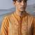 Orange embroidered chanderi silk kurta pajama