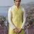 Yellow plain chanderi silk kurta pajama