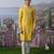 Yellow embroidered chanderi silk kurta pajama