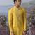 Yellow embroidered chanderi silk kurta pajama