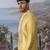 Yellow embroidered chanderi silk kurta pajama