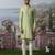 Green embroidered chanderi silk kurta pajama