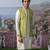 Green embroidered chanderi silk Nehru jacket paired with kurta pajama