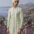Green embroidered chanderi silk sherwani