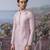 Purple embroidered chanderi silk kurta pajama