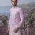 Purple embroidered chanderi silk kurta pajama