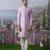 Purple embroidered chanderi silk kurta pajama