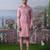 Pink embroidered chanderi silk kurta pajama