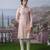 Pink embroidered chanderi silk kurta pajama