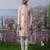 Pink embroidered chanderi silk kurta pajama