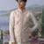 Pink embroidered chanderi silk nehru jacket paired with plain kurta pajama