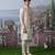 Pink embroidered chanderi silk nehru jacket paired with plain kurta pajama
