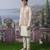 Pink embroidered chanderi silk nehru jacket paired with plain kurta pajama