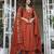Women Floral Zari Embroidered Yoke Design Crushed Organza Kurta Set