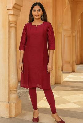 Woven maroon kurta 1