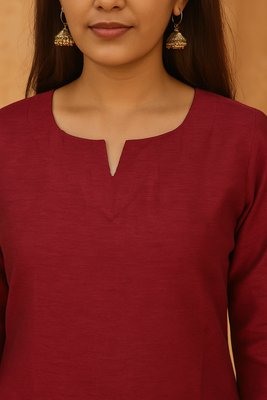 Woven maroon kurta 3