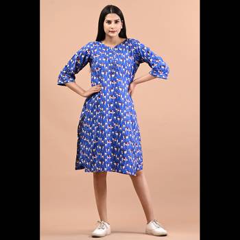Camel print cotton kurta 1